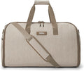 Halfday Convertible 2-in-1 Garment Duffel Weekender Bag 45L: Wrinkle-Free Travel (Hanging Suit Compartment, Shoe Pockets, Trolley Sleeve), Durable & Water-Resistant Carry-on, Stone