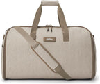 Halfday Convertible 2-in-1 Garment Duffel Weekender Bag 45L: Wrinkle-Free Travel (Hanging Suit Compartment, Shoe Pockets, Trolley Sleeve), Durable & Water-Resistant Carry-on, Stone