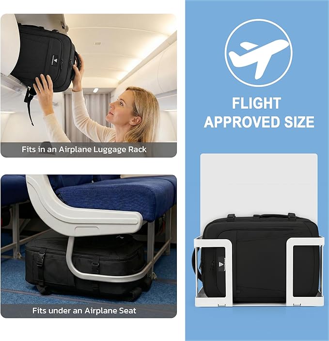 TILYMOL Travel Backpack for Women & Men - 15.6 inch Laptop Backpack Airplane Flight Approved, Large Carry On Anti-theft Bag for Travel Work Business Weekender