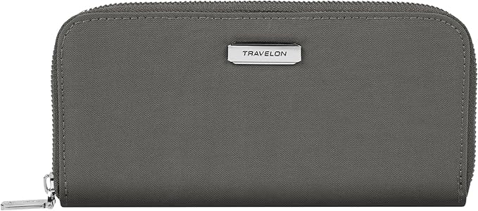 Travelon RFID Blocking Single Zip Wallet