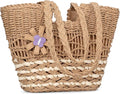 Trifabricy Beach Bags for Women, Summer Straw Bag, Woven Straw Beach Tote Bag Shoulder Handbags