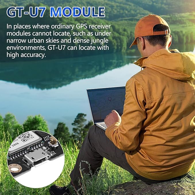 GT-U7 GPS Module Navigation Satellite Positioning NEO-6M Arduino GPS Receiver Compatible with 51 Microcontroller STM32 Arduino UNO R3 with Antenna High Sensitivity Suitable for Vehicles