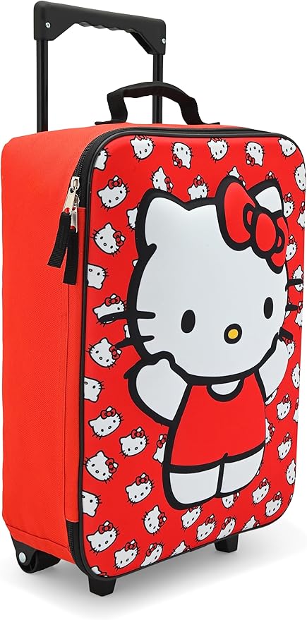 Fast Forward Hello Kitty 16" Soft Luggage - Cute & Durable Carry-On Suitcase for Travel 16X12X5