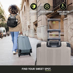 Kenneth Cole REACTION Out of Bounds Lightweight Hardshell 4-Wheel Spinner Luggage, Mushroom, 28-Inch Checked