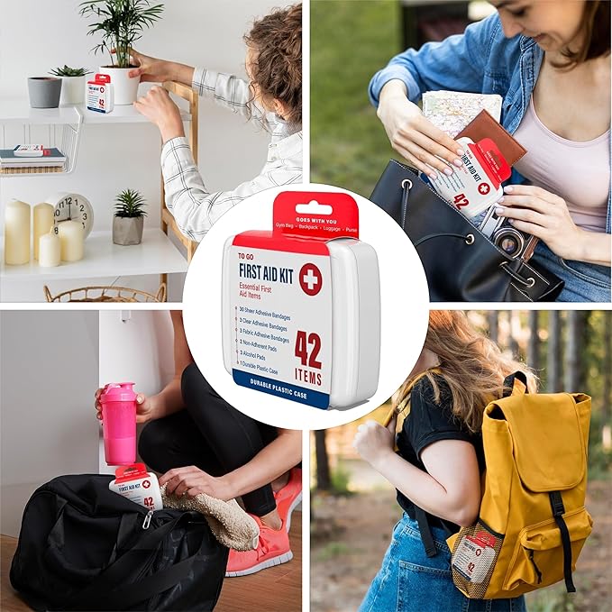 DecorRack 4000 Piece First Aid Kit, 96 Individual Boxes of 42 Items Each, First Aid Kits for Minor Cuts, Scrapes, Travel, Car, Home, Work, Field Trips or Camping (4000pcs, 96 Pack)