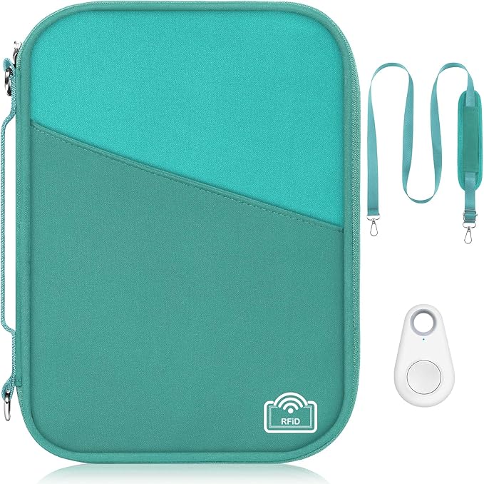 Family Passport Holder for Travel with RFID Blocking, Traveling Essentials Organizer Pouch Bag, Light Passport Wallet for Travel Must Haves Accessories for Women Men