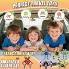 4Pcs Transformable Fidget Spinners for Kids Sensory Fidget Toys Teens Quiet Airplane Road Trip Travel Activities Essential Autism ADHD Easter Basket Stuffers Gifts for Boys Girls Toddlers B