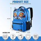 AI ACCESSORY INNOVATIONS K-Pop Demon Hunters 16” Backpack for Girls, Featuring a Big Face Derby with 3D Ears and Embroidery, Rubber Molded Bag Charm, Derby