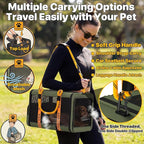 PAWZIDEA Expandable Pet Carrier Airline Approved, 18"×11"×11" Small Dog Carriers, Collapsible Top-Load Cat Carrier for 2 Cats Under Seat, Soft-Sided Puppy & Animal Travel Bag, ID Card, Up to 15lbs