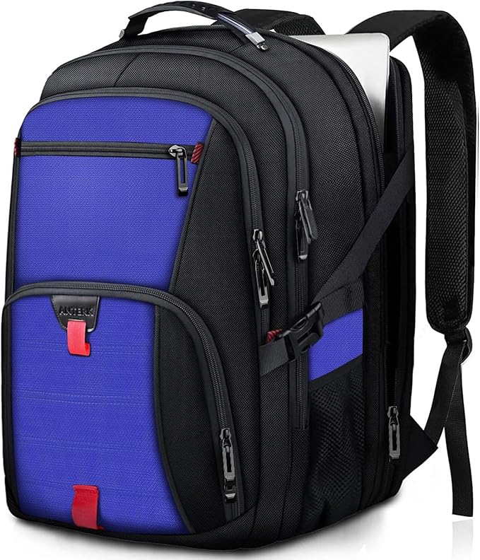 ANTERK Extra Large Backpack, Travel Backpack, Sturdy TSA Water Resistant 17.3 Inch Backpacks, Anti Theft Business Computer Backpacks Gifts for Men Women, Dark Blue