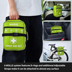 520 Pieces Premium First Aid Kit - Large Emergency Medical Kit for Survival, Car, Home, Travel, Camping, Backpack, Hiking, School (Green)