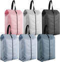 6 Pcs Travel Shoe Bags with Zipper Nylon Portable Waterproof Suitcase Shoe Organizer Packing for Golf(L,Dusty Pink)