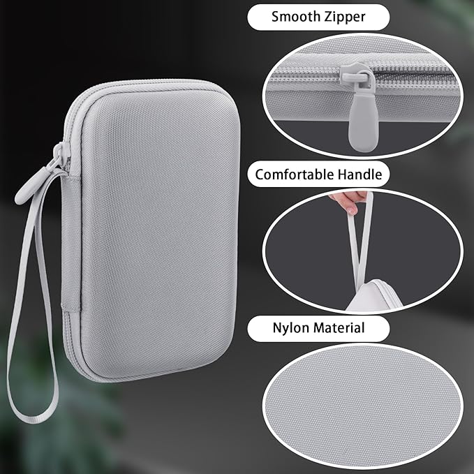 co2CREA Case for Anker Zolo Magnetic Power Bank Wireless Portable Charger, Hard Travel Case Compatible with Anker 5,000mAh / 10,000mAh Magsafe Battery Pack (White Case)