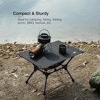 ONETIGRIS Dipper Camping Table, Lightweight Portable Folding Table with Mesh Storage Net, High/Low Options, Ideal for Camping, Hiking, Tailgating, Beach, Picnic, Travel, Backyard