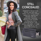 Luxury Travel Wallet – Hidden Money Belt, RFID-Blocking, Anti-Theft Passport Holder for Men & Women (Black Crest)