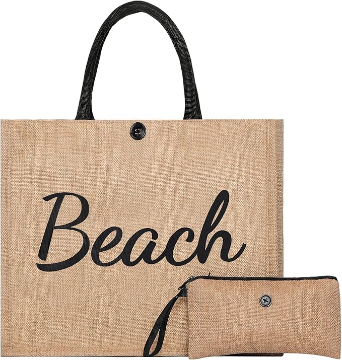 Trifabricy Beach Bag, Large Beach Bag for Women, Woven Straw Beach Tote Bag Waterproof, Weaving Swim Gym Shopping Travel Bag