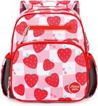 mibasies Toddler Backpack for Girls 2-4: Preschool Kindergarten Backpack - Cute Kids Backpacks for Girls - Strawberry Red