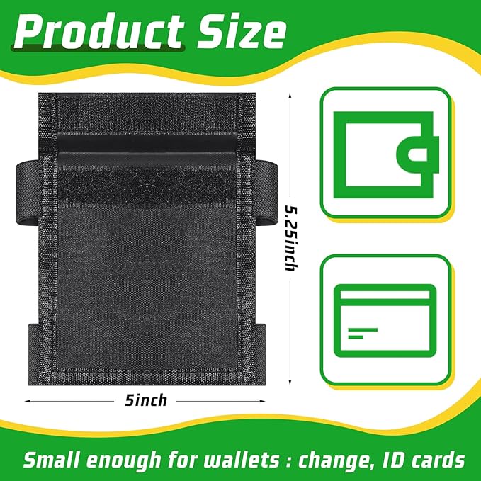 2 Pcs Security Ankle Wallet Pouch Black Ankle Wallet Stealth Tactical Nylon Leg Unisex Leg Strap Pocket for Credit Cards Travel First Aid Camping Phone