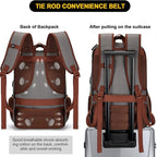Tzowla Canvas Laptop Backpack, Bag for Men Women,Travel Work Rucksack Fits 15.6 Inch Laptop, Large Capacity Bookbag(Khaki- Grey)
