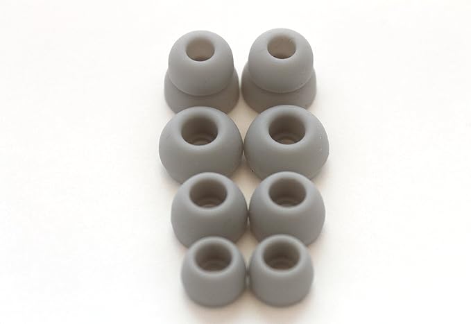 4 Pairs Replacement Eartips Earbuds Eargels Earpads for Powerbeats 2 Wireless Beats by dr dre (Gray)