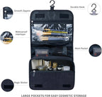 Lcsmaokin Large Capacity Toiletry Bag Travel Bag with Hanging Hook for Men and Women Waterproof Travel Cosmetic Bag Bathroom Bag,with TSA Approved Zippers Clear Travel Makeup Bag Carry-on