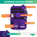 HERO Neck Wallet - RFID Blocking Passport Holder, Easy to Conceal Travel Pouch (Purple)
