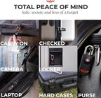 TSA Locks for Luggage – Keyless Luggage Locks TSA Approved, No Combination Needed, Lifetime Card Keys, Durable Metal Suitcase Lock for Travel Essentials & Checked Bags (Black, Two Pack)