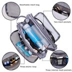 Toiletry Bag for Men Hanging Dopp Kit Water Resistant Shaving Bag Small Toiletry Bag for Traveling (Blue Stripe)