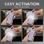 POM Personal Safety Alarm for Women – 130dB Loud Emergency Siren, USB-C Rechargeable with Bright LED Flashlight, Portable Keychain Design for Self Defense, Purse, Backpack & Travel (Lavender)