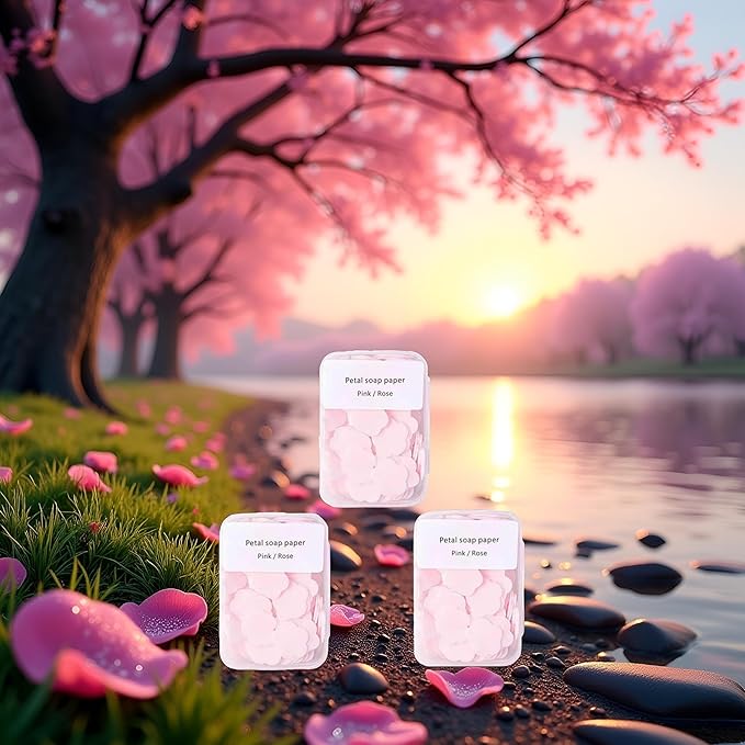 300pcs Portable Hand Washing Soap Sheets, Scented Mini Soap Sheets, Paper Soap for Travel,Disposable Soluble Soap for Outdoor Travel, Camping, Hiking