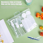 Travel Bottles Set for Toiletries 13Pcs Travel Size Silicone Containers with Labels 60ml Leak Proof Travel Containers for Toiletries Refillable Squeezable Shampoo Conditioner Bottles (White)