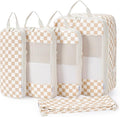 Narwey 6 Set/5 Set Compression Packing Cubes for Travel Kids Women Carry on, Packing Organizers Bag for Backpack Luggage Suitcase Duffle Bags