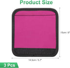 uxcell 3 Pcs Luggage Handle Wrap for Suitcase, Neoprene Handbag Grip Cover Protector Luggage Identifiers Suitcase Handle Wraps for Luggage Shopping Bag Travel Bags, Rose Red