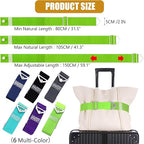 SOWPOPY Travel Belt for Luggage, Add a Bag Luggage Straps Suitcase Travel Belt Over Handle for Carry On Bag, Adjustable 2-in-1 Elastic Luggage Belt Bag Bungee Travel Essential Accessories