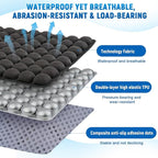 2 Pack Inflatable Travel Seat Cushion with Air Pump Storage Bags 64 Bubbles Upgrade Ergonomic Pressure Relief Airplane Seat Cushion for Long Flights Office Car Portable Lightweight Comfort Cushions