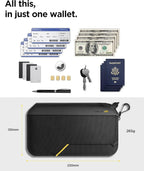 Spigen Life for Passport Card Cover Holder with RFID Blocking Technology Wallet Travel Documents Organizer Protector Accessories, SIM Card Pin Included