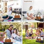 Travel Duffle Bag Weekender for Women - Carry-On Overnight Bag Personal Item Bag with Shoe Compartment & Wet Pocket Large Weekend Tote Bags with Toiletry Bag Hospital Bags for Labor and Delivery