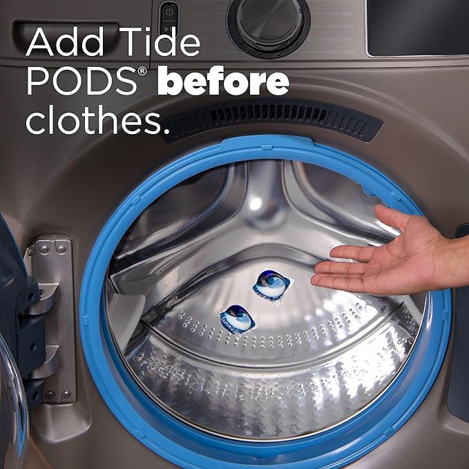 Tide PODS laundry detergent pacs, 3-in-1 Stain Remover, Odor Fighter, Color Protector, 76 Count, HE compatible, Clean Breeze Scent