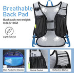 Lightweight Hydration Backpack, Running Backpack with 2L Water Bladder, Hydro Water Daypack for Cycling Hiking Rave for Men Women