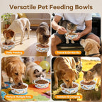 40 Pack Disposable Dog Bowls, 16 oz Paper Pet Bowls for Cats & Dogs, Disposable Cat Food Bowls for Dry Wet Food & Water, Travel Feeding Bowls for Small Medium Pets