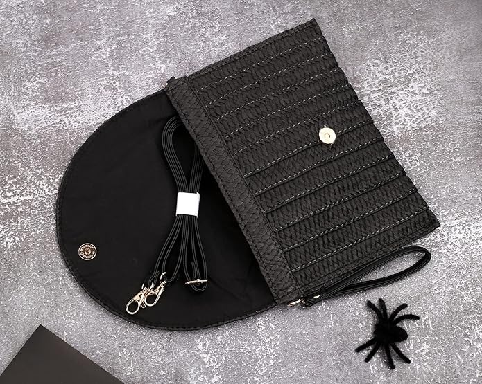 COOKOOKY Straw Clutch Handbag Summer Beach Straw Purse for Women woven Envelope Bag | Straw, Summer, Beach, woven, Straw, Summer