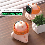 ELETIUO Charger Stand Compatible with Apple Watch Series Ultra2/Ultra/10/9/8/SE2/7/6/SE/5/4/3/2/1 (49/46/45/44/42/41/40/38mm),Dinosaur iWatch Charging Dock,Supports Nightstand Mode,Pink
