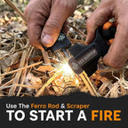Paracord Bracelet Compass Hiking Survival Kit Emergency Whistle Fire Starter Camping Gear Hiking Essentials Fishing Hunting Accessories EDC Backpacking Gear Tactical Survival Gear Equipment