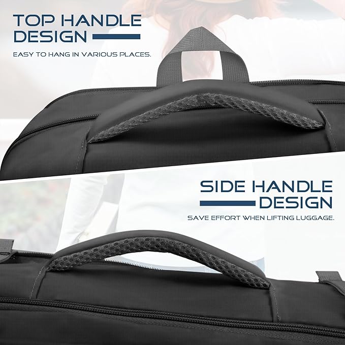 Travel Backpack, Extra Large Travel Backpack, TSA 18.4 inch Laptop Bag Flight Approved, Lightweight Business Luggage Bag, Gifts for Men Women, Black