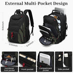 Boavan Vacuum Seal Backpack for Travel with Pump, 55L Large Bag with Zipper‑Off Detachable Vacuum Compression Bag Waterproof Carry On Large Travel Bag for Airline，Bags and Backpack Used Independently
