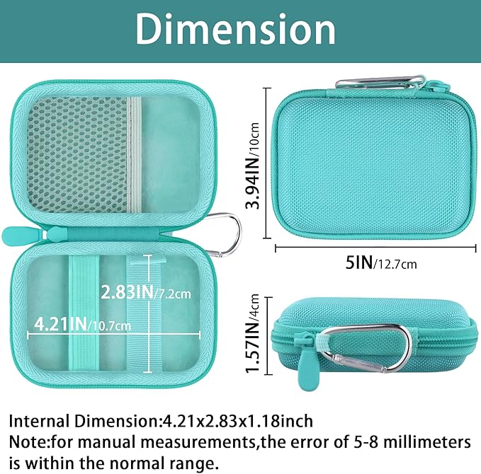 khanka for Anker Nano Power Bank Ultra-Slim 5,000Mah & Maggo Power Bank 10K Case,Compatible with Anker A1665/A1664 Slim Magnetic Charger,Protective Carrying Case Only (Green)