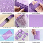 Packing Cubes for Travel - 8 Set Luggage Organizer Bags for Family, Mesh Breathable Packing Cubes for Suitcases Durable Travel Essentials Bags Set
