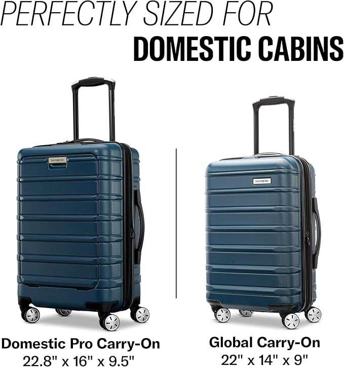 Samsonite Omni 2 PRO Hardside Expandable Luggage with Spinners, Arctic Silver, Carry-on