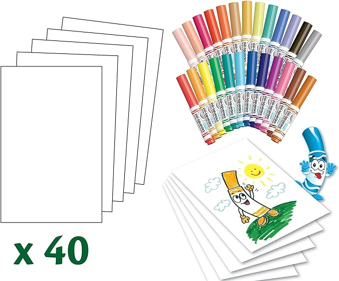 Crayola Pip-Squeaks Washable Marker Set (65ct), Coloring Set, Drawing Art Supplies for Kids, Spring Craft Kit, Travel Activity, Gifts for Kids