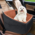 NEEZUKAR Dog Car Seat for Small Medium Dogs,Detachable Washable Dog Booster Seat Under 30lbs, Pet Car Seats Travel Bed with Storage Pockets and Safety Belt(Black/Z)